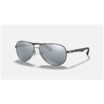 Anteojos Lentes de Sol Ray Ban Polarizado Aviator Carbon Fibre Rb8313 004/K6 61