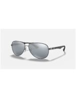 Anteojos Lentes de Sol Ray Ban Polarizado Aviator Carbon Fibre Rb8313 004/K6 61