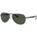 Anteojos Lentes de Sol Ray Ban Polarizado Aviator Carbon Fibre Rb8313 004/N5 61