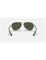 Anteojos Lentes de Sol Ray Ban Polarizado Aviator Carbon Fibre Rb8313 004/N5 61 - Imagen 6