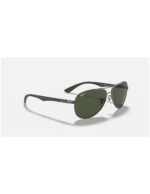Anteojos Lentes de Sol Ray Ban Polarizado Aviator Carbon Fibre Rb8313 004/N5 61 - Imagen 8