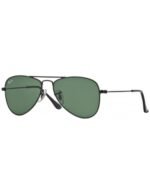 Anteojos Lentes de Sol Ray Ban Junior Aviator RJ9506S Negro mate/verde 50-13 - Imagen 2